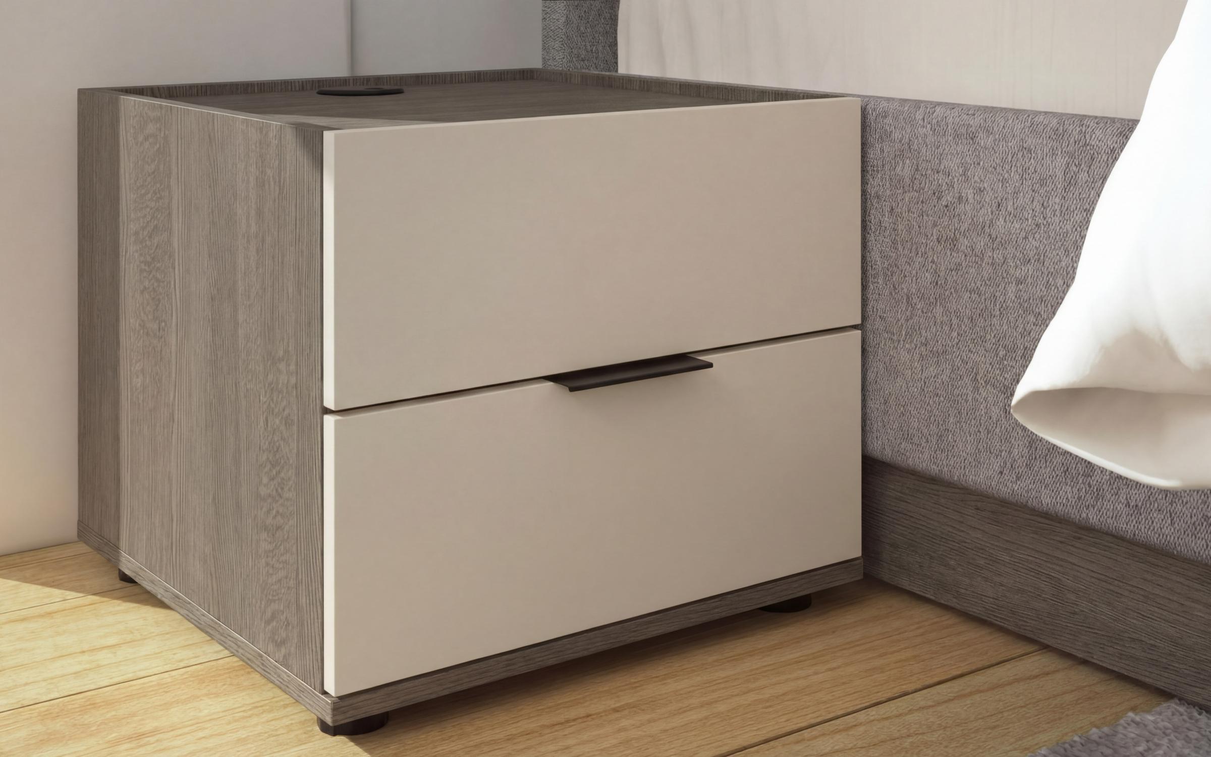 Noptiera Novela, stejar antracit + casmir  1